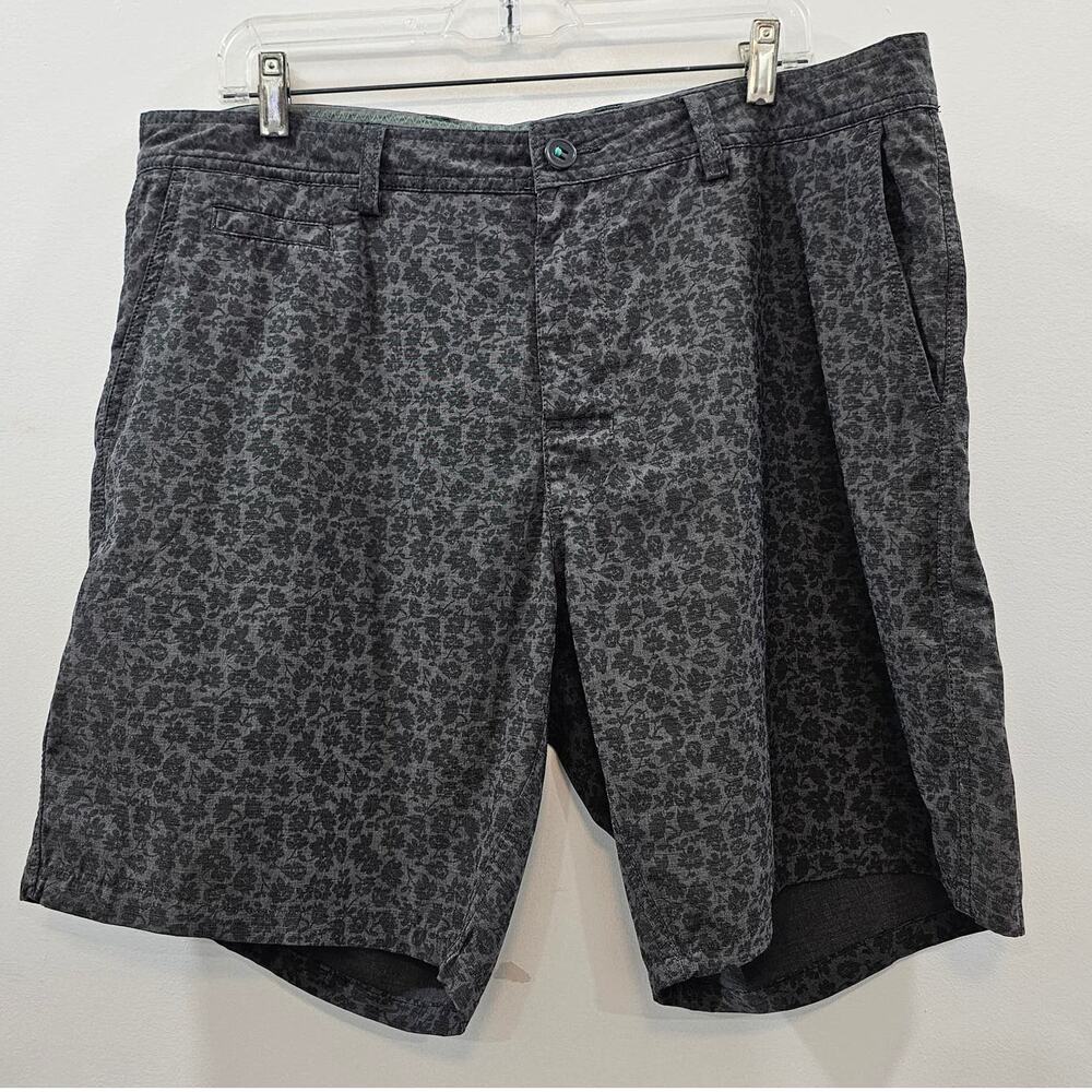 Linksoul Boardwalker Shorts Dark Gray Pattern Floral Men 38 casual cotton blenc